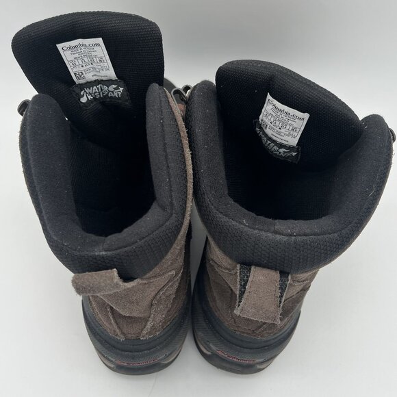 Columbia Mens Brown Winter Hiking Boots 8.5 Snowproof Insulation Durable Sole